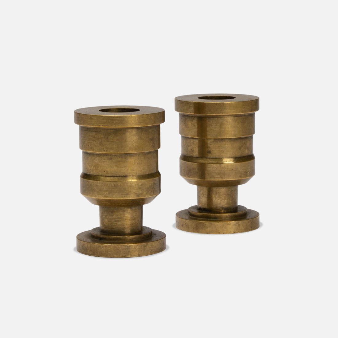 Machinst, Turned Brass Candlesticks (1 of 2)