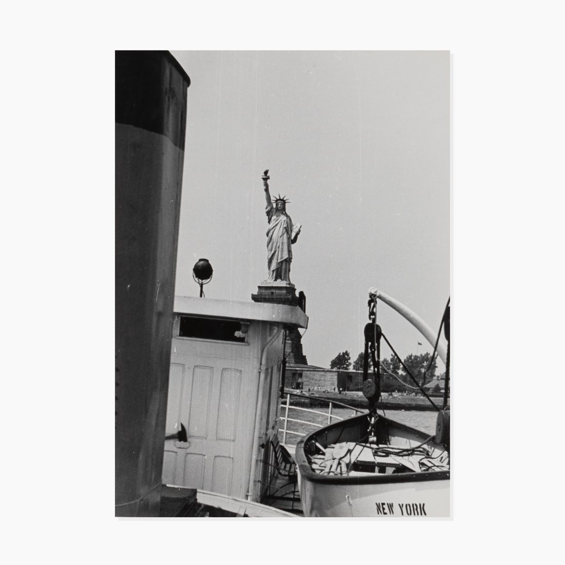 Erwin Blumenfeld, Statue of Liberty: NYC, 1954 gelatin silver print 20” x 16” mat 13” x 9” image Statue of Liberty by Erwin Blumenfeld with inscription to verso [Statue of Liberty by Erwin Blumenfeld taken in 1954