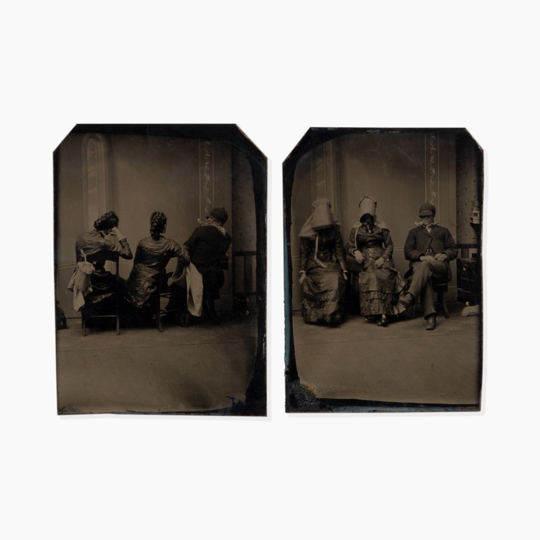 Anonymous, Two Hidden Face Tintypes (1 of 3)