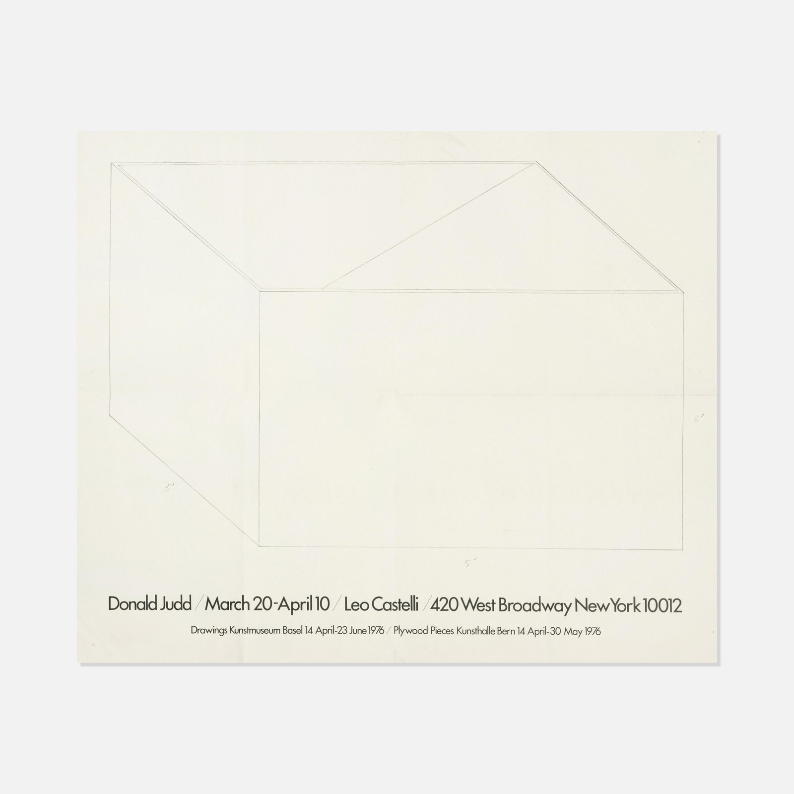 Leo Castelli Gallery, Donald Judd Poster (1 of 1)