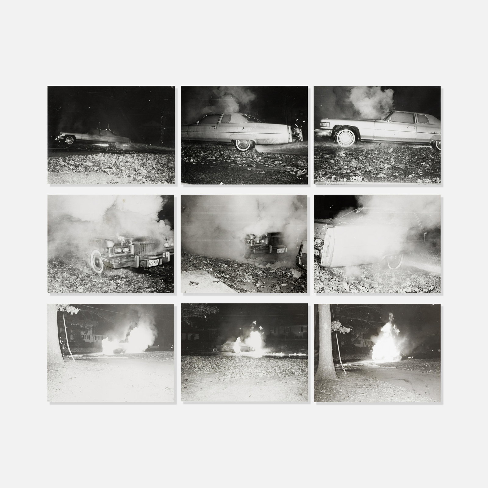 Anonymous, Nine Car Fire Photographs (1 of 4)