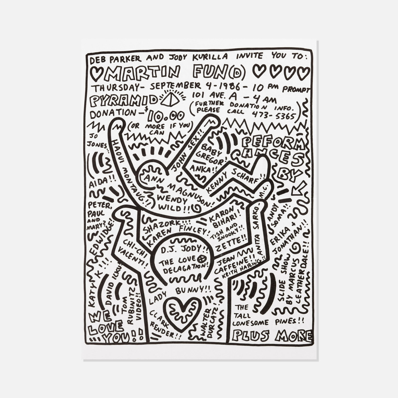 Keith Haring, Andy Warhol, Martin Fun(d) Flyer (1 of 3)