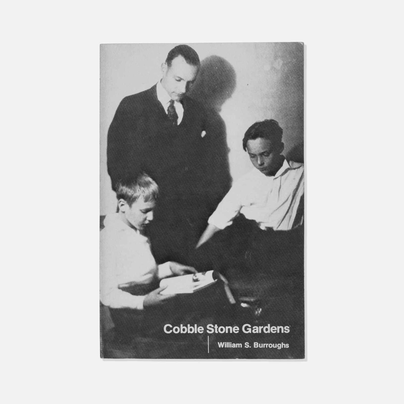 William S. Burroughs, Cobble Stone Gardens: USA, 1976 printed matter 8 1/2” x 5 1/2” Cobble Stone Gardens by Williams S. Burroughs. Hand bound by Michael Scott Cain, Cherry Valley Editions, 1976. Signed [William S. Burroughs] to tit