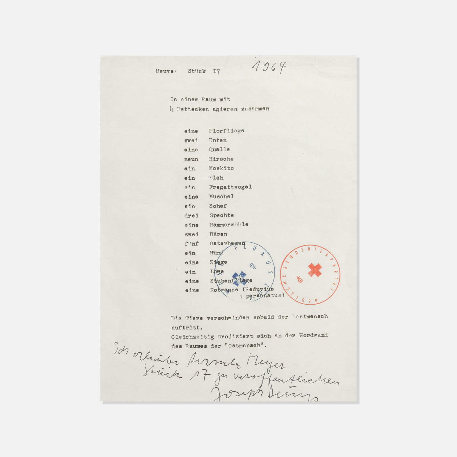 Joseph Beuys, Stuck 17 (1 of 2)