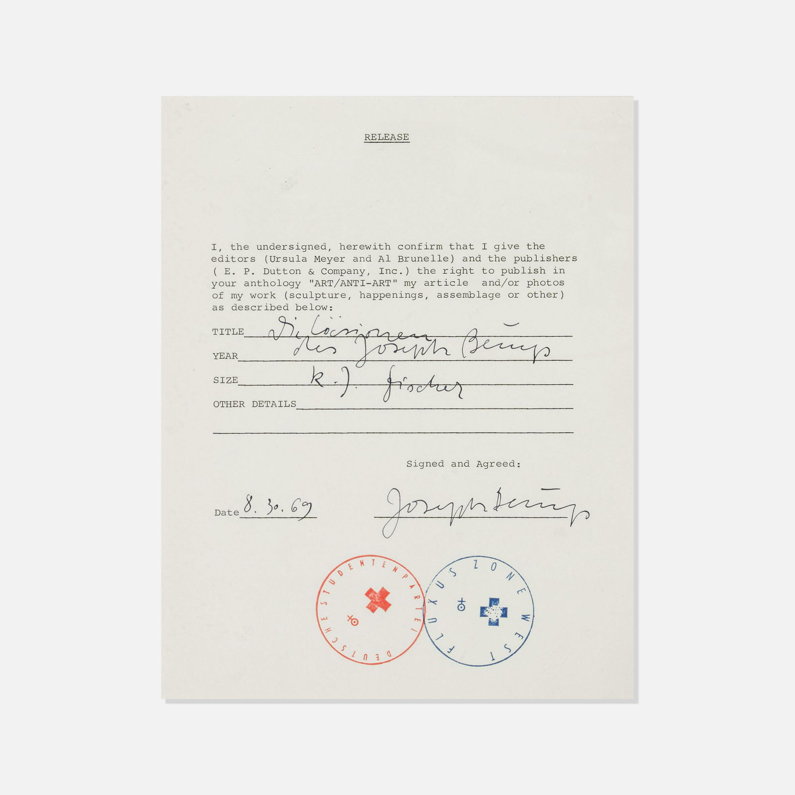 Joseph Beuys, Release (1 of 2)