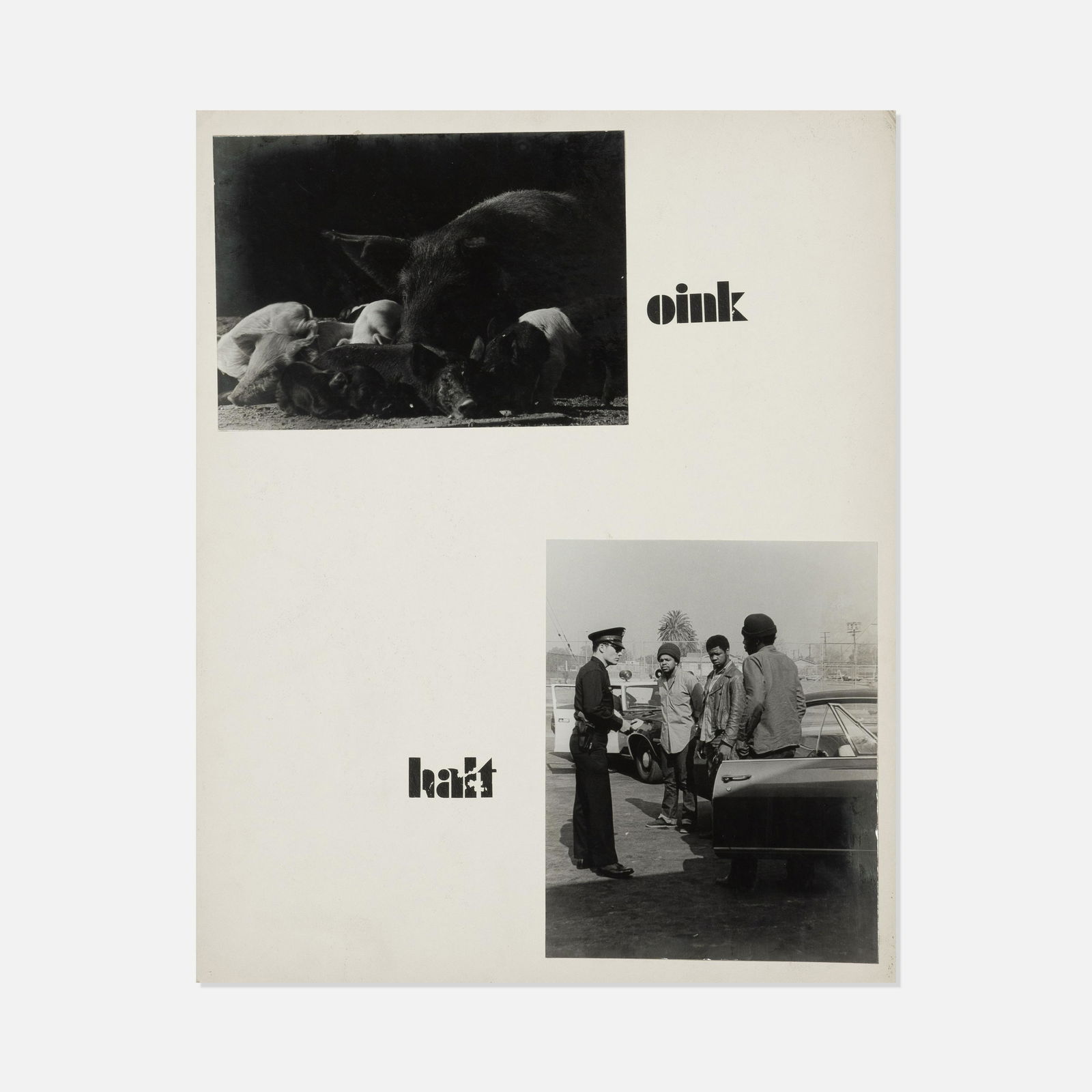 Anonymous, Untitled (Oink, Halt) (1 of 2)