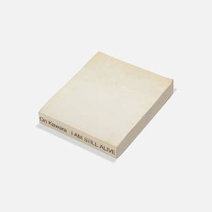 On Kawara, I Am Still Alive: USA, 1978 offset printed 8" x 9 1/2" I Am Still Alive by On Kawara comprised of reproductions of telegrams sent by Kawara between 1969 and 1977. Serie B unnumbered paperback edition of 350. Tags: arti