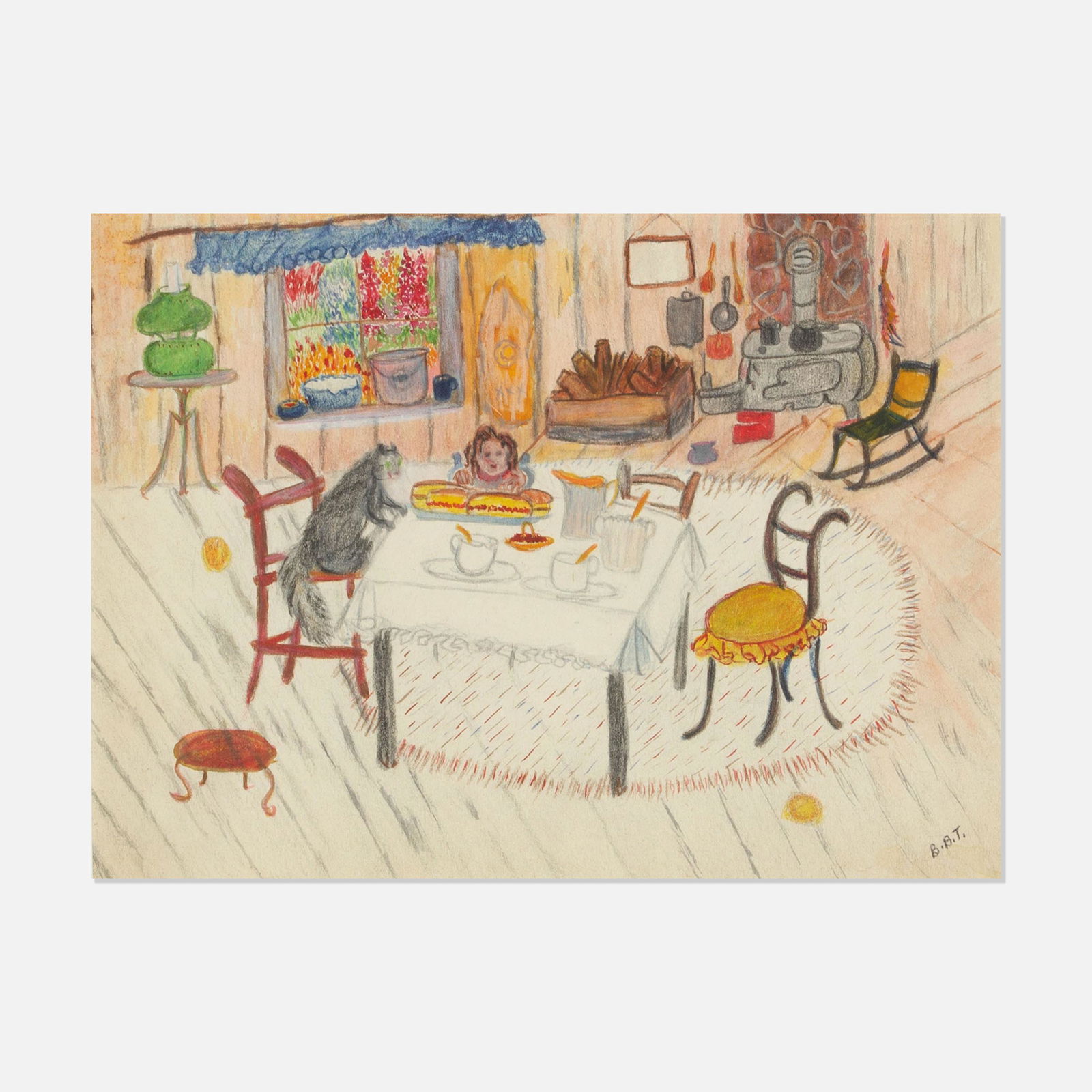 Folk Art, B.B.T., Painting (1 of 2)