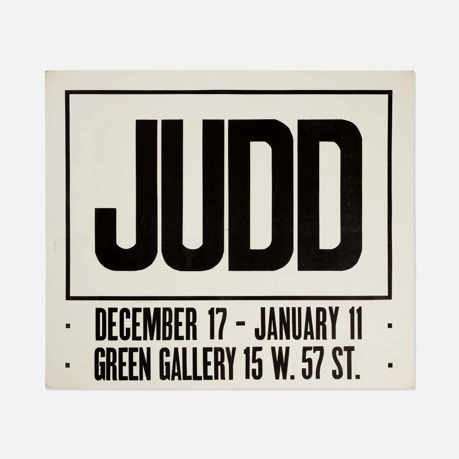 Green Gallery, Donald Judd Mailer (1 of 3)