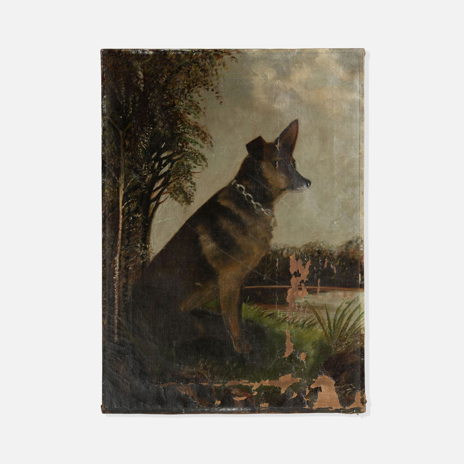 19th Century, German Shepherd Painting (1 of 1)