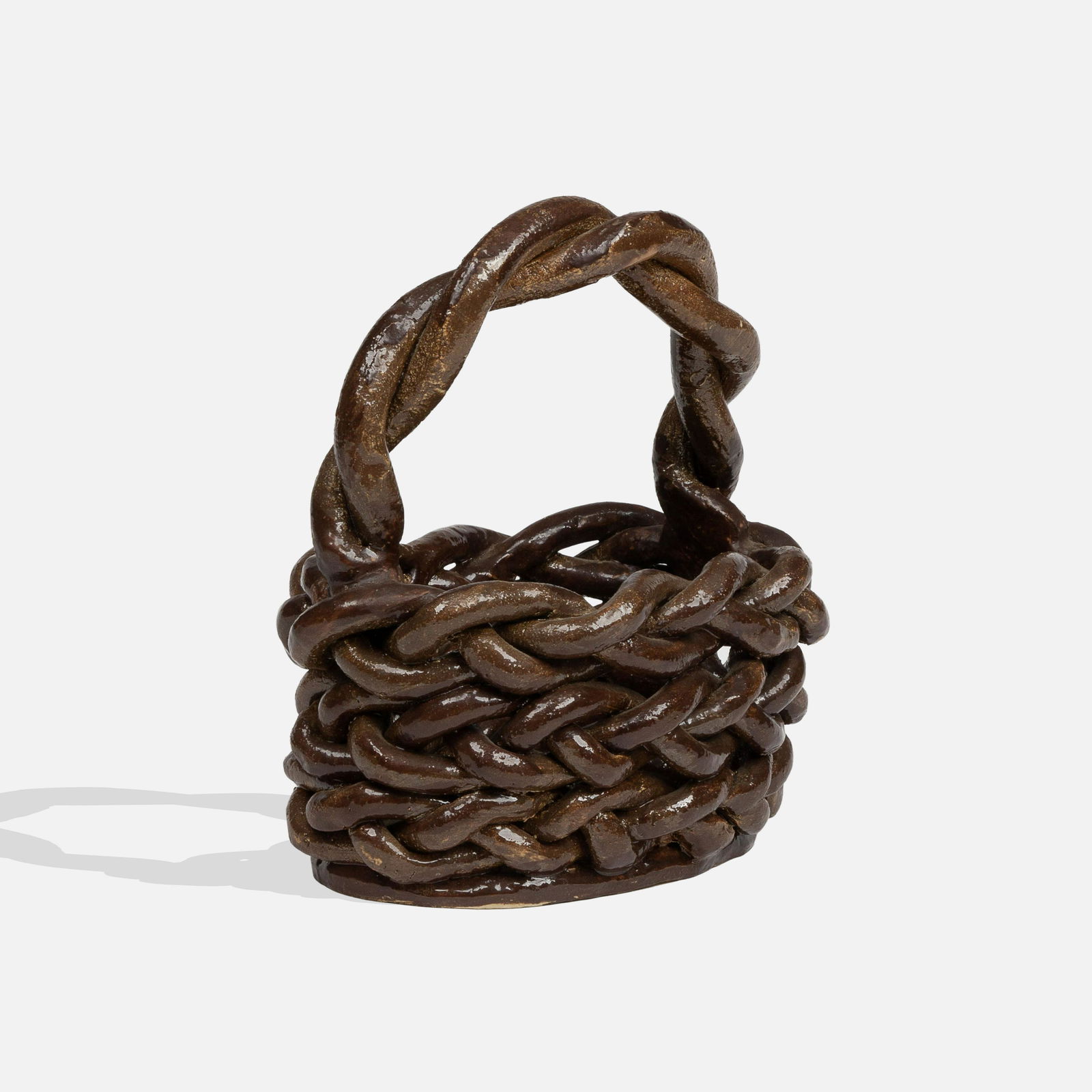 Folk Art, Braided Clay Basket (1 of 5)