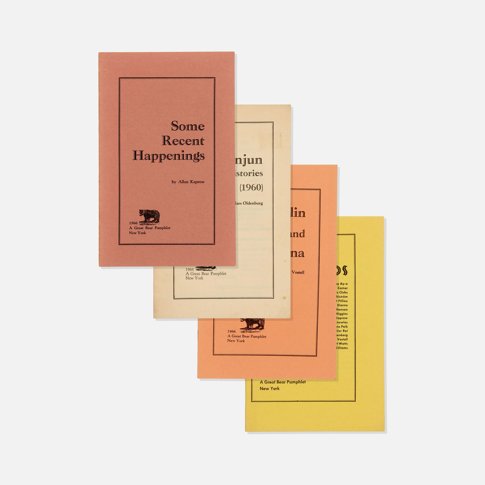 Something Else Press, Four Great Bear Pamphlets (1 of 2)