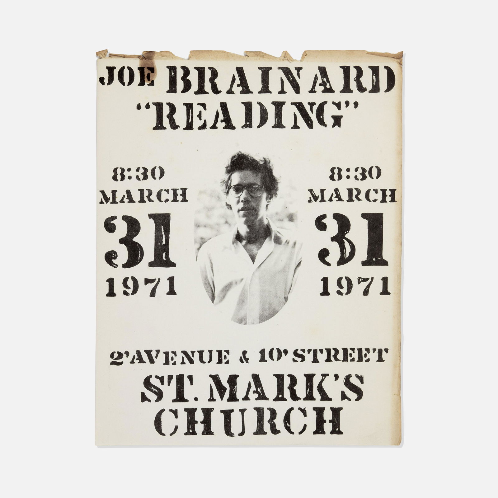 The Poetry Project, Joe Brainard Flyer (1 of 1)