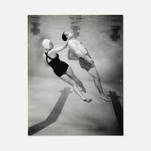 Press Photograph, Henry Larson, Swimming Rescue: USA, 1958 gelatin silver print 9 3/8” x 7 1/2” Press photograph by Henry Larson of underwater rescue technique. Tags: modern, modernist, modernism, ephemera, photography, photo, picture, s