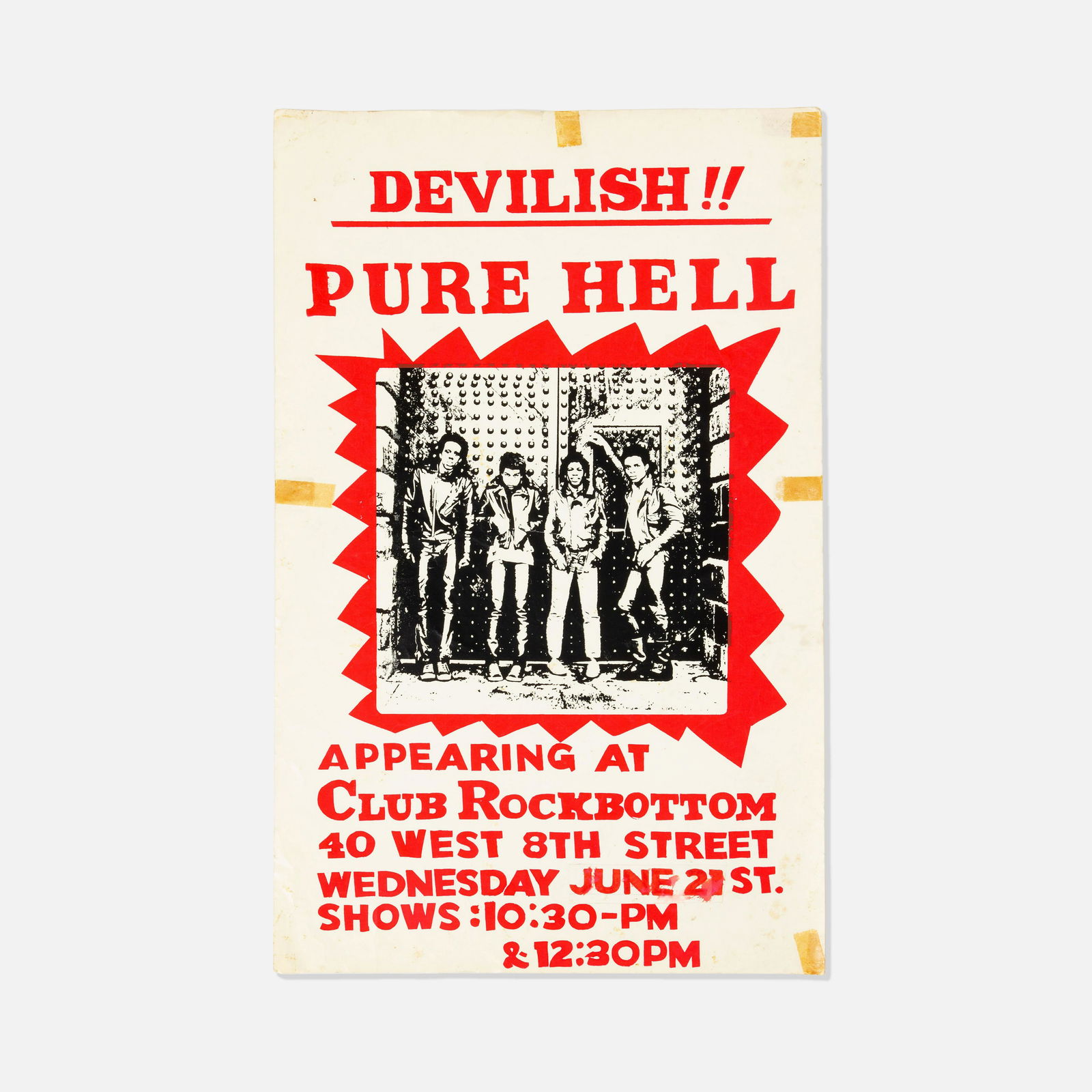 Club Rockbottom, Handmade Pure Hell Poster (1 of 1)