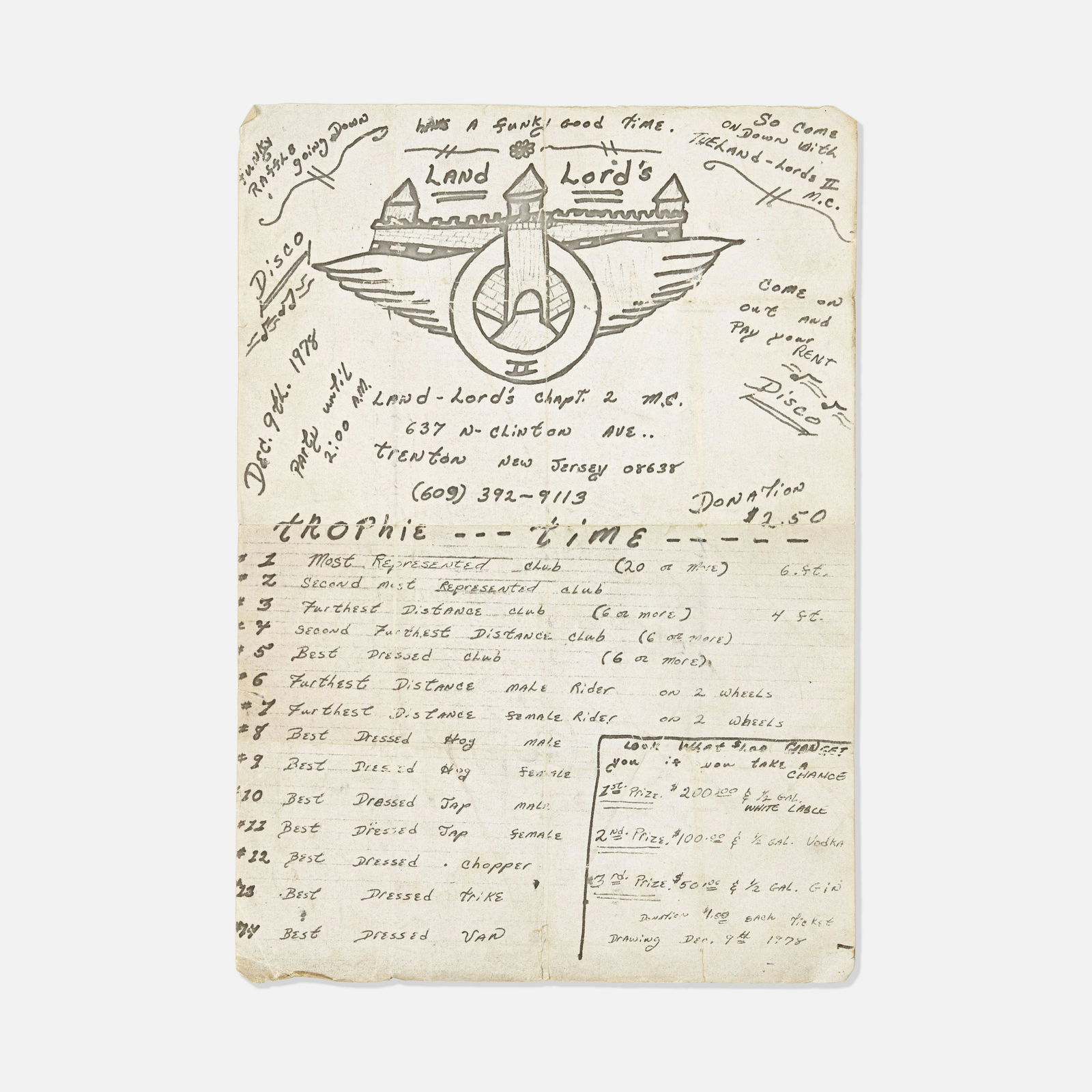 The Land-Lord's, Biker, Party Flyer (1 of 1)