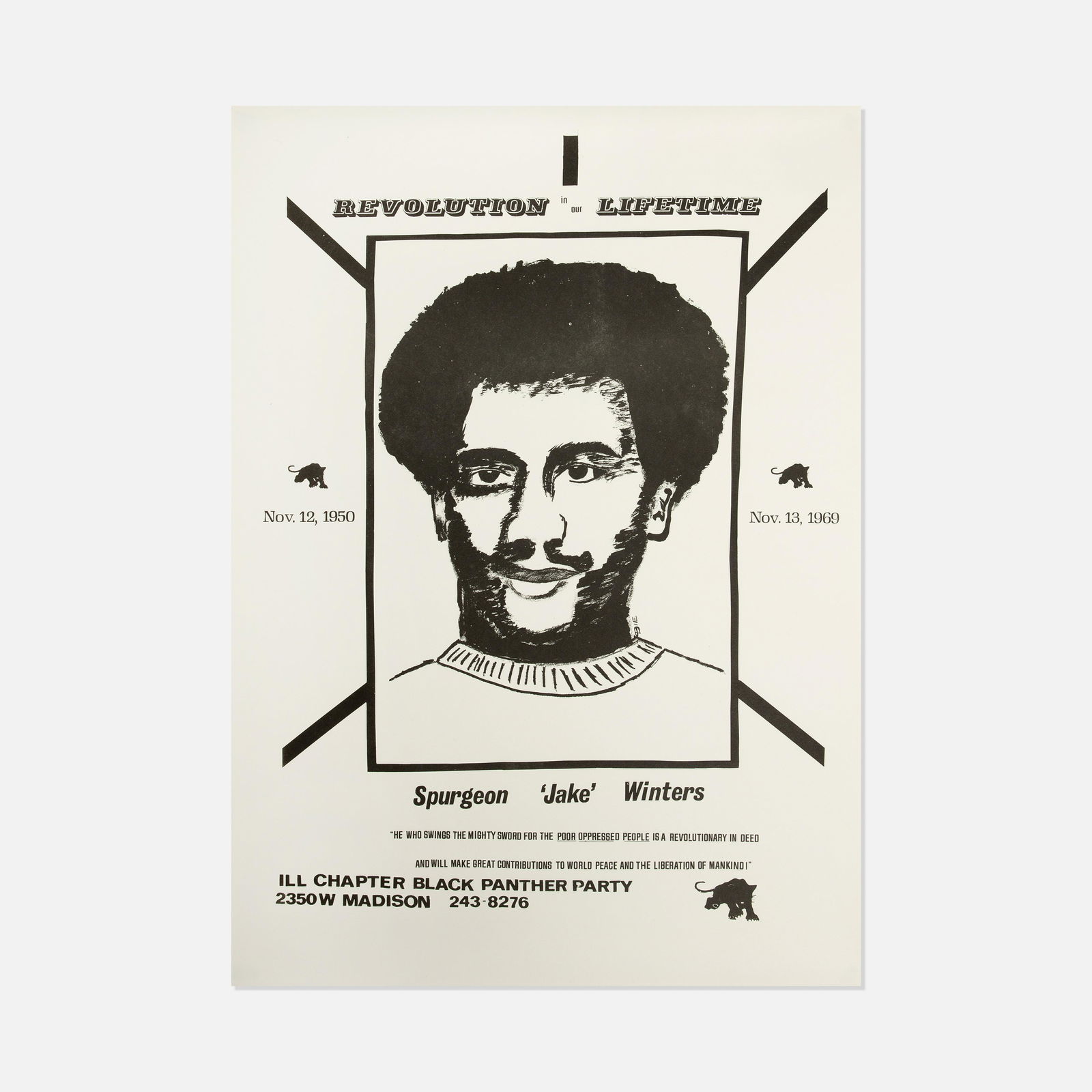 Black Panther Party, Spurgeon 'Jake' Winters Poster (1 of 1)