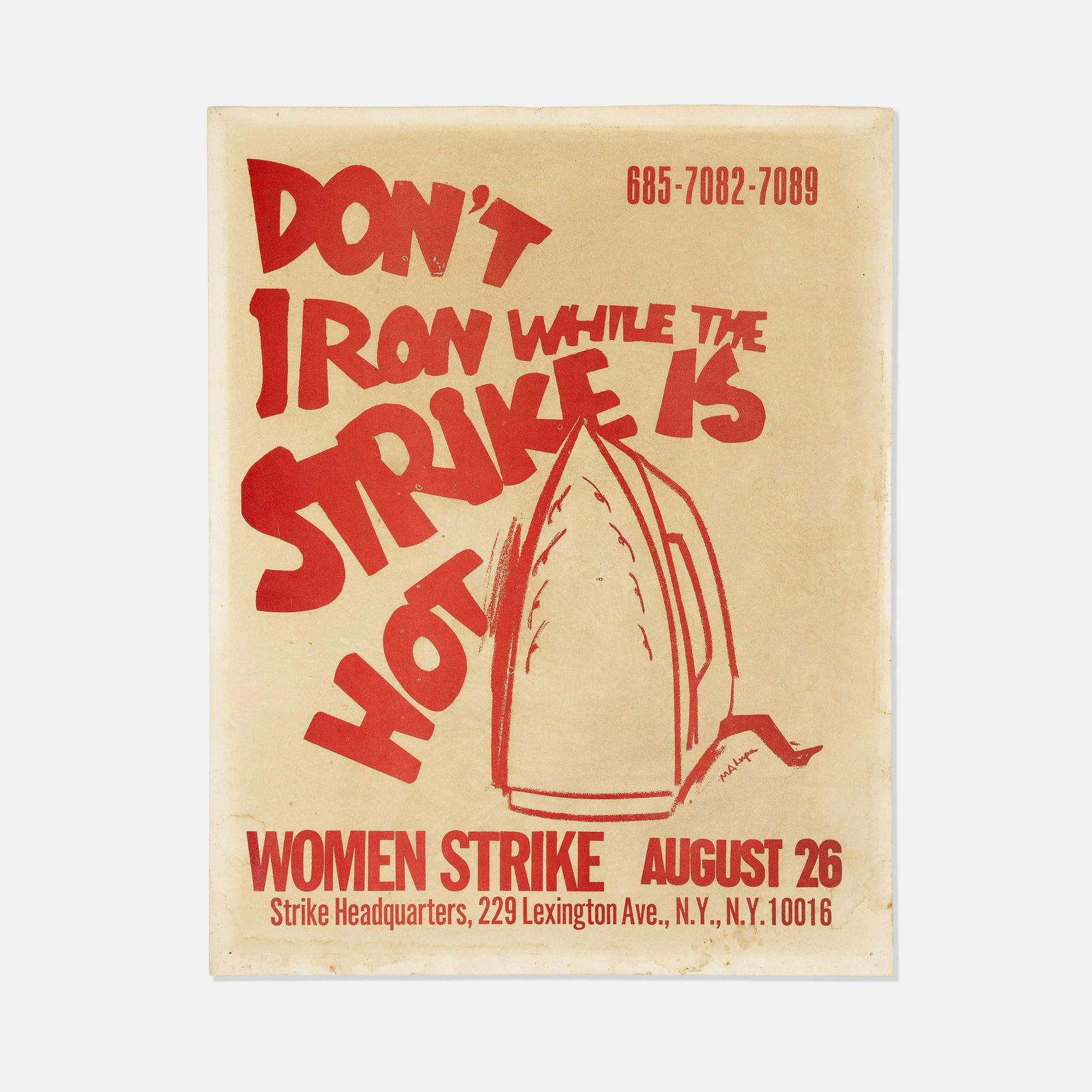 Women's Strike, Betty Friedan, Protest Poster (1 of 1)