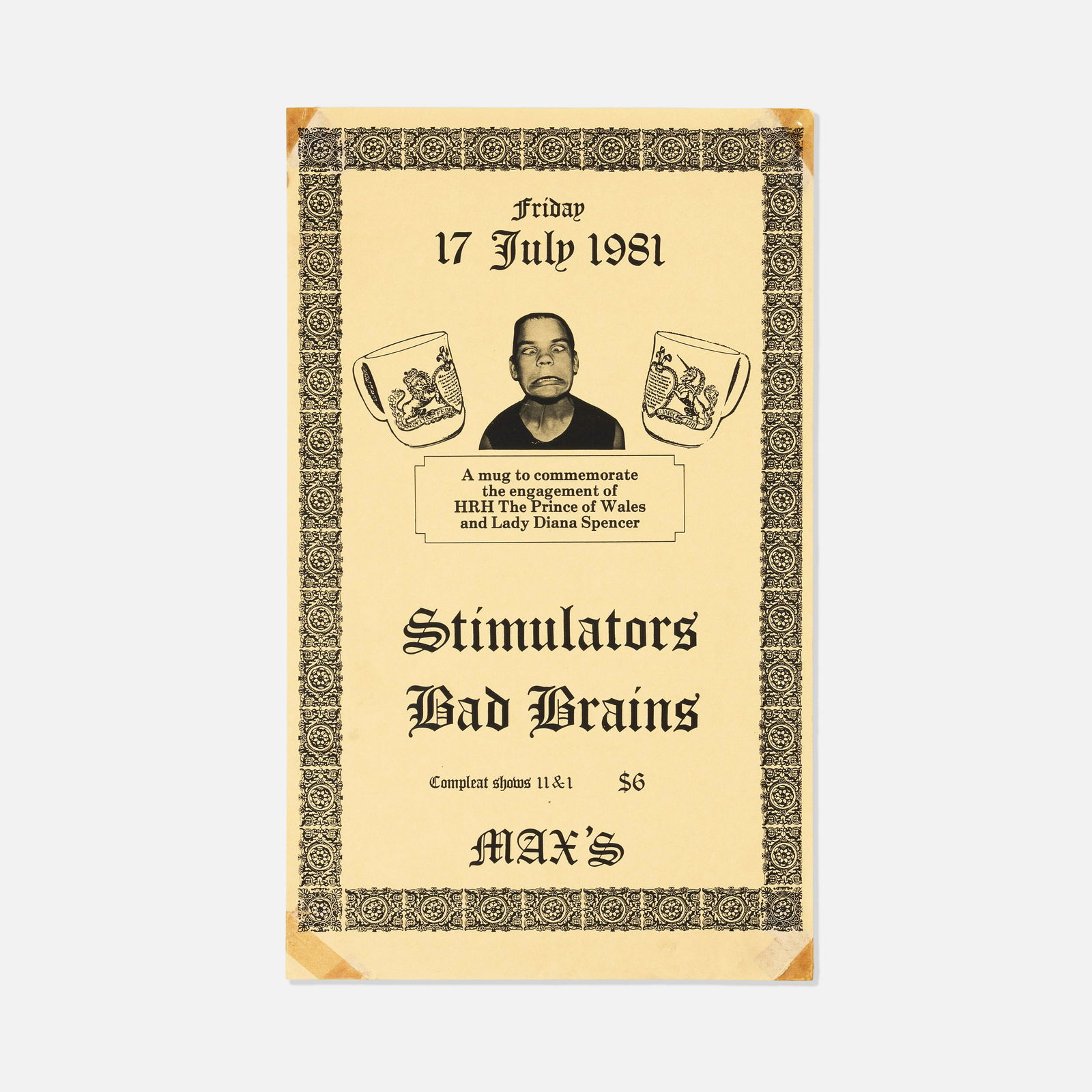 Max's Kansas City, Stimulators and Bad Brains Flyer (1 of 1)