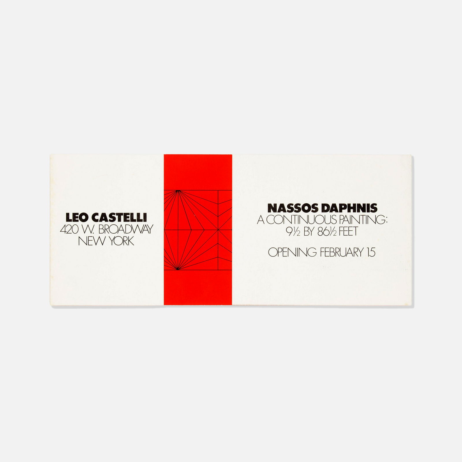 Leo Castelli Gallery, Nassos Daphnis Foldout (1 of 2)
