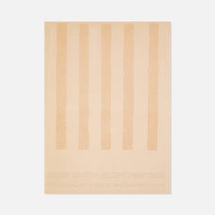 Pace Gallery, Agnes Martin Poster: USA, 1976 printed matter 13 3/4" x 10 1/2" backing board 12 1/4" x 9" actual Poster to accompany Agnes Martin's show of recent paintings from May 1-29, 1976 at Pace Gallery. Tags: modern, modernist, m