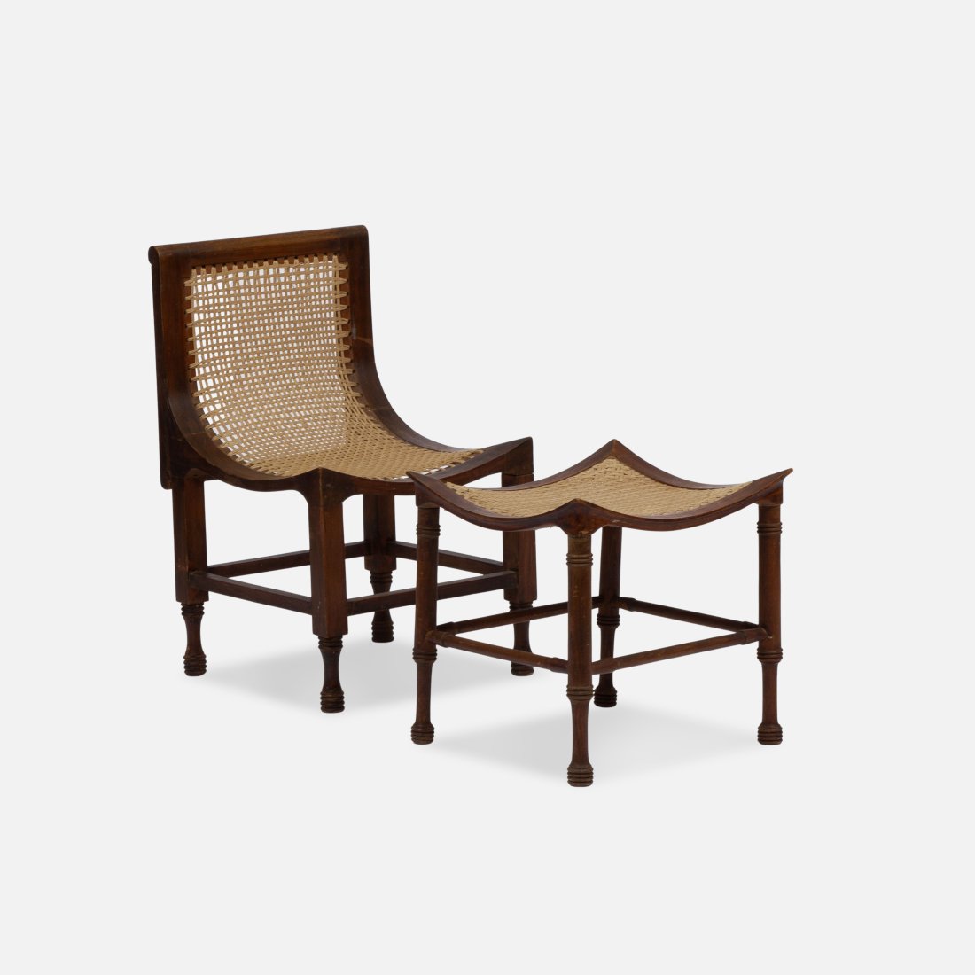 Attributed to Liberty & Co., Thebes Chair and Ottoman (1 of 7)