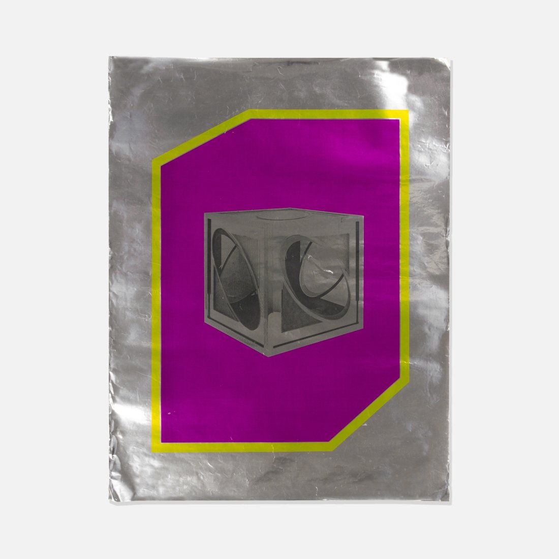 Pace Gallery, Larry Bell, Poster: USA, 1965 foil paper 25 3/4” x 20” Rare poster to accompany Larry Bell at Pace, Pace Gallery, November 6-December 1, 1965. Tags: modern, modernism, modernist, design, op art, ephemera, gal