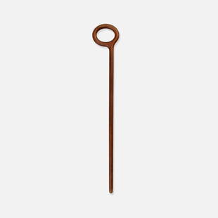 Nanna Ditzel, Walking Stick: Denmark, c. 1958 plywood and turned teak 34 3/4" x 5 3/4" x 1 1/4" Walking stick by Nanna Ditzel. Tags: modern, modernist, modernism, design, object, cane, organic, freeform, mid century, danish, acce