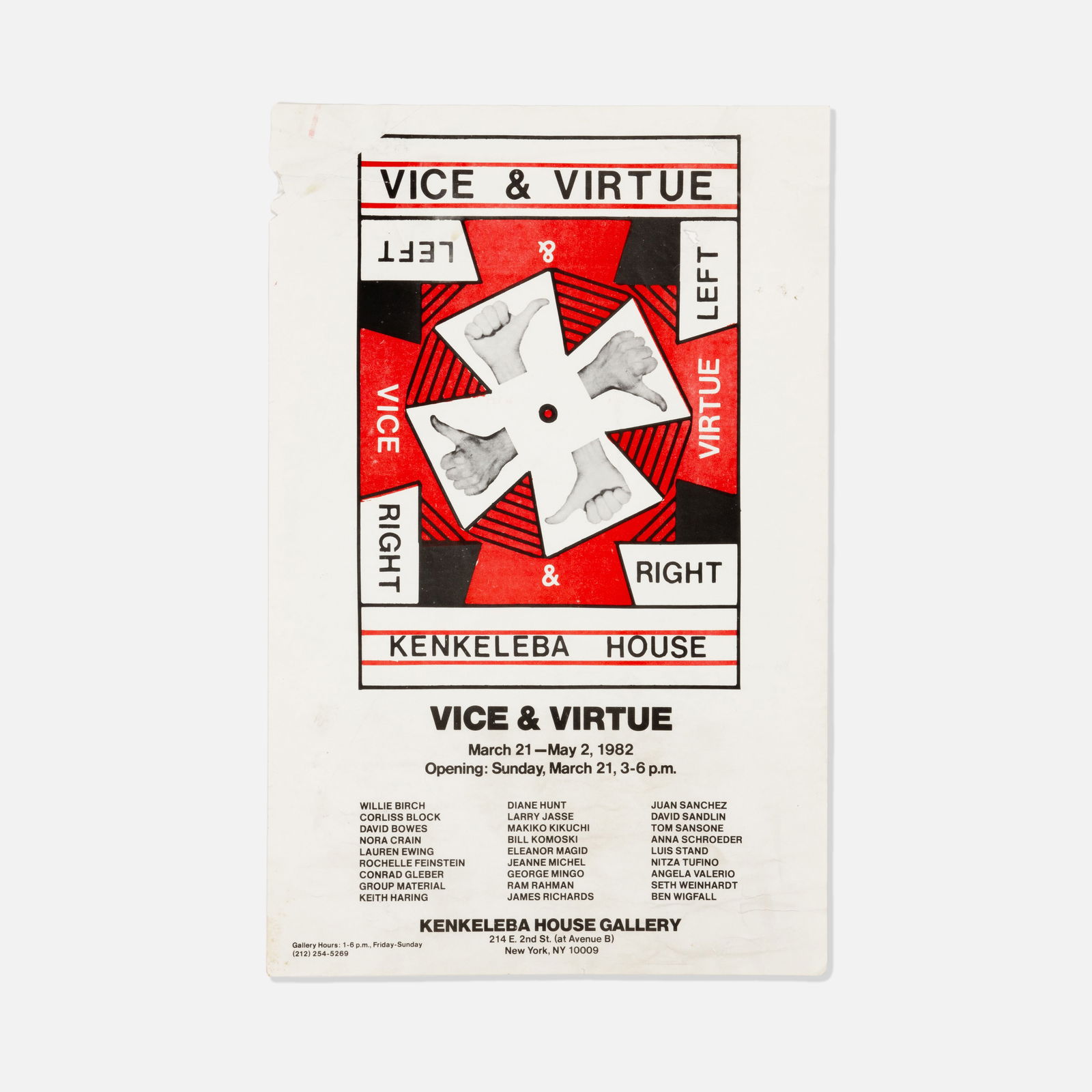Kenkeleba House Gallery, Vice & Virtue, Poster (1 of 1)