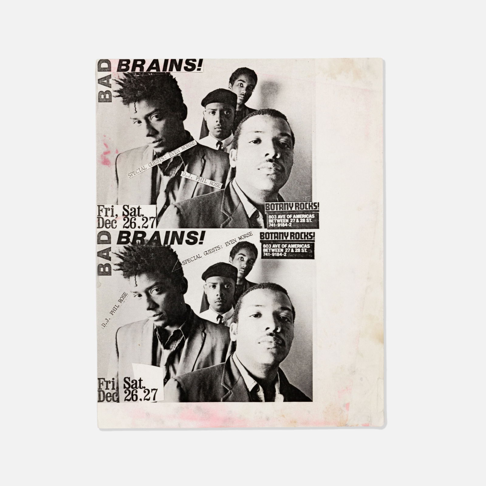 Botany Rocks, Bad Brains, Even Worse, D.J. Phil Rose, Flyer (1 of 1)