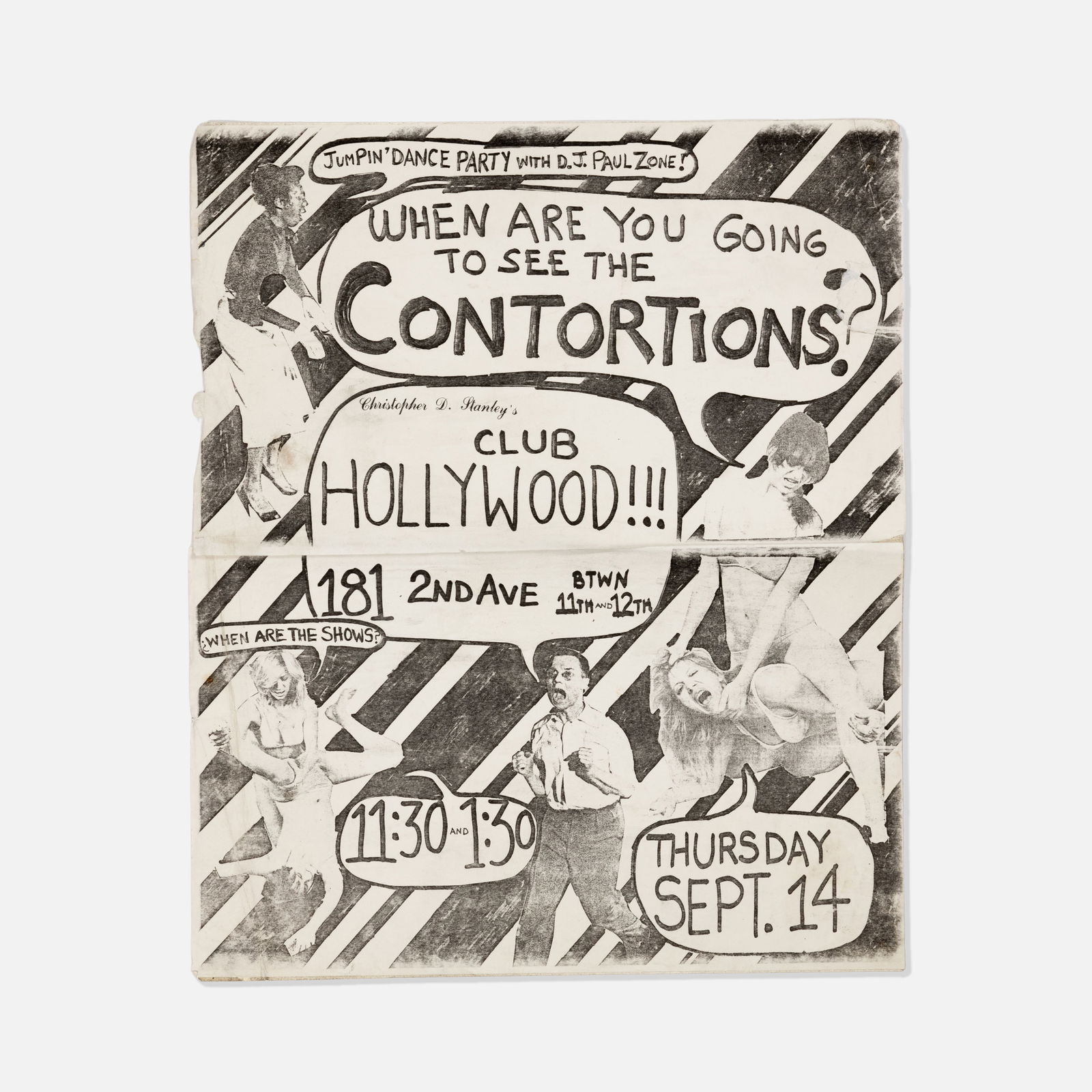 Club Hollywood, The Contortions, D.J. Paul Zone, Poster (1 of 1)