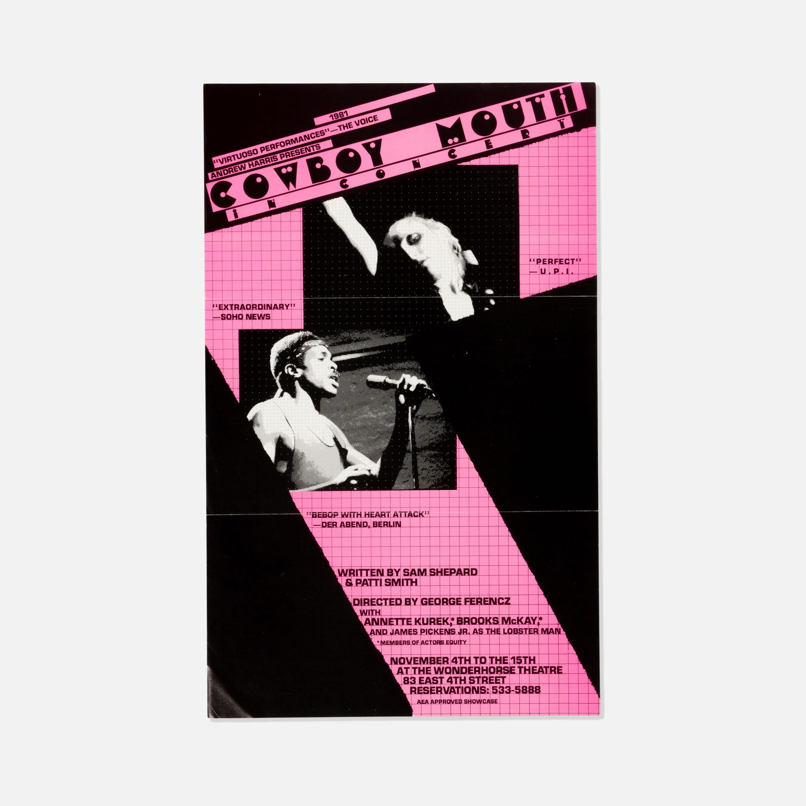 Wonderhorse Theatre, Cowboy Mouth, Poster (1 of 1)