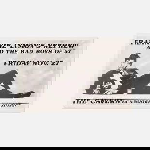 The Cavern, Frankie Lymon's Nephew and the Bad Boys, Poster: USA, 1981 printed matter 14” x 8 1/2” Poster for a performance by Frankie Lymon's Nephew and the Bad Boys of 57 at The Cavern. Photograph by Tseng Kwong Chi. Gerard Little, known as Franki