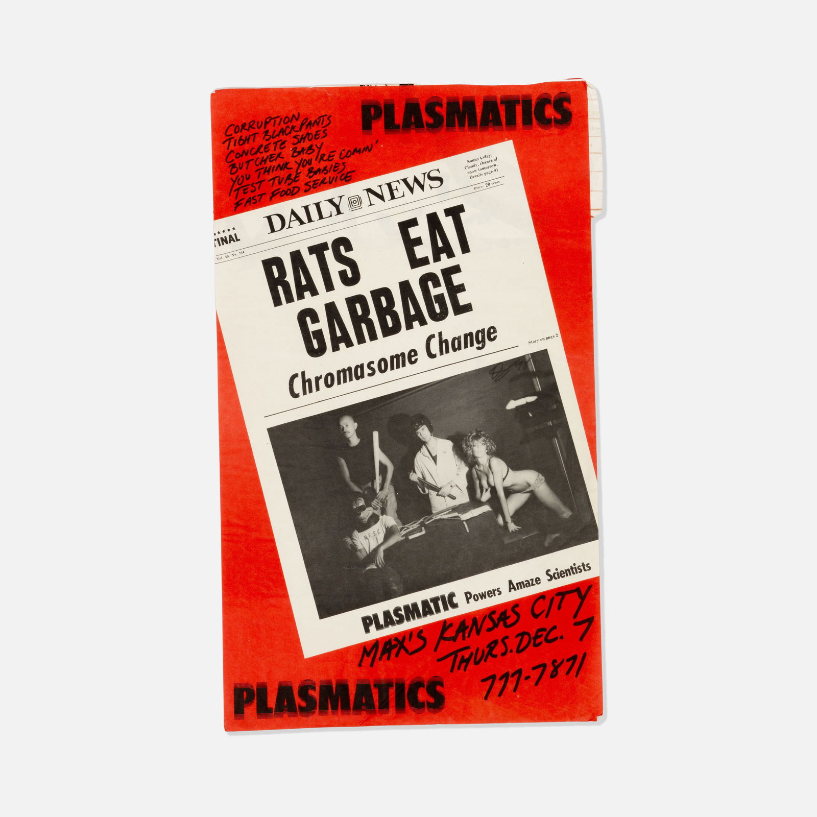 CBGB, Plasmatics, Poster (1 of 1)