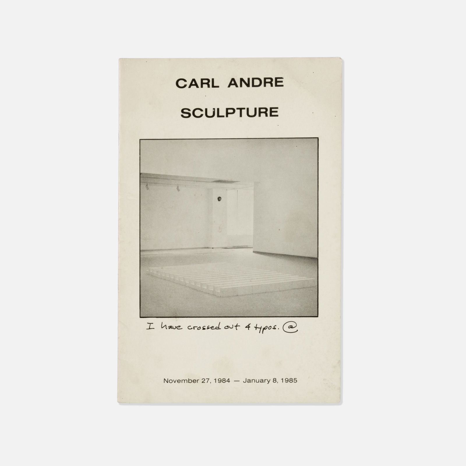 Fine Arts Center Art Gallery, Carl Andre, Catalog (1 of 3)
