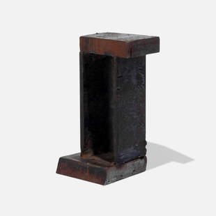 Richard Nonas, Untitled Sculpture: USA, 1980s steel 2” x 2 1/2” x 4 1/2” Untitled steel sculpture by Richard Nonas in. Impressed initials to edges. Provenance: Ace Gallery; Present owner Tags: modern, modernism, moder