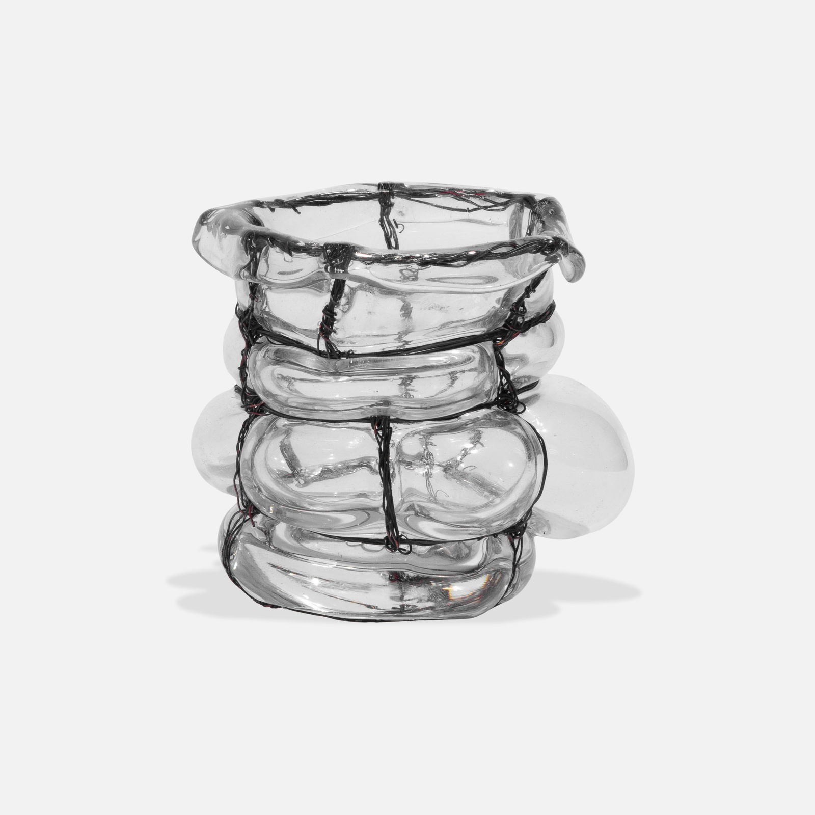 Freeform, Wire and Glass Vessel (1 of 4)