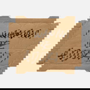 Robert Loughlin, I Wanna Be Adord: USA, c. 2000-2010 marker on cardboard 16 3/4” x 13 1/4” Signed to verso [RL]. Provenance: Acquired directly from the artist; Collection of Paul Johnson Tags: modern, modernism,