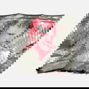 Robert Loughlin, Untitled (Crushed Trash Can): USA, c. 2000-2010 acrylic on aluminum 27 1/4” x 28” x 8” Provenance: Acquired directly from the artist; Collection of Paul Johnson Exhibited: Robert Loughlin Collection, Paul