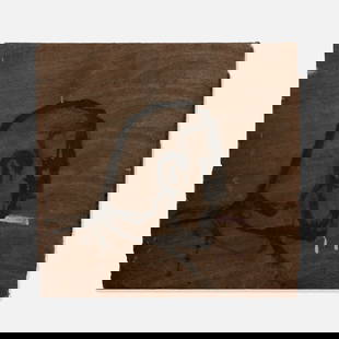 Robert Loughlin, Indistinked Man: USA, 2002 acrylic on wood panel 21 1/2” x 21 1/2” Titled, signed, and dated to verso [indistinked man Robert Loughlin 2002]. Provenance: Acquired directly from the artist; Collection of