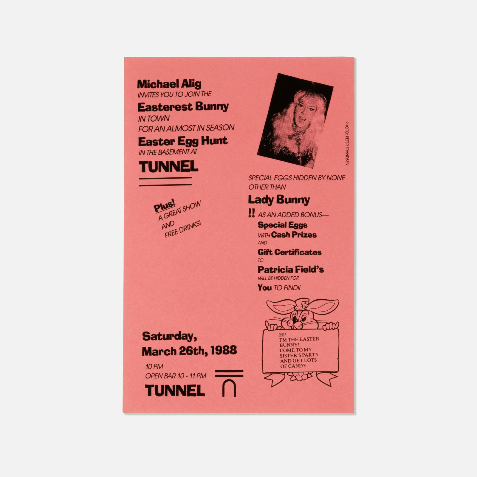 Tunnel, Michael Alig, Easterest Bunny in Town, Invitation (1 of 1)