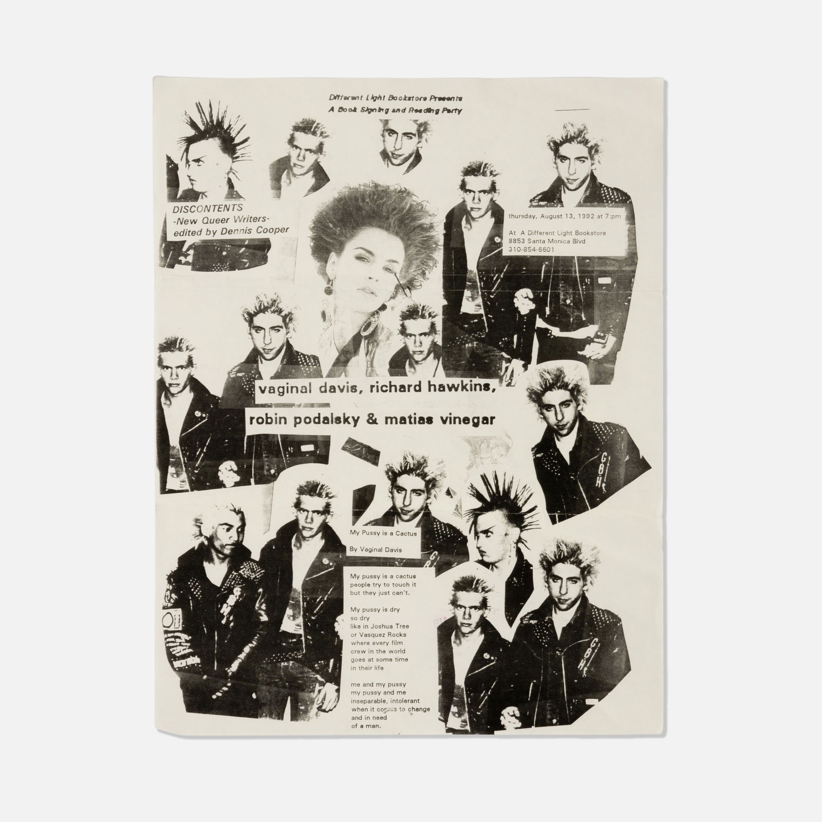 A Different Light Bookstore, Vaginal Davis, Flyer (1 of 1)