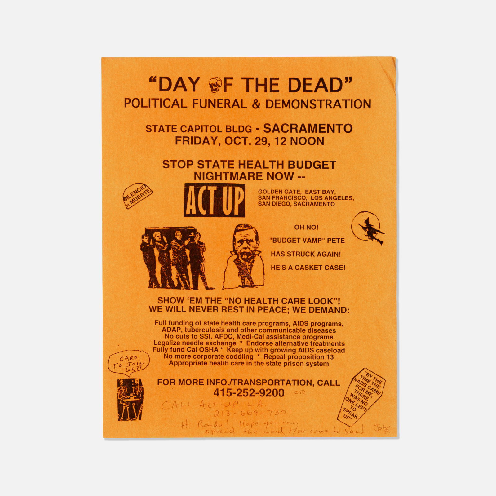 ACT UP, Day of The Dead, Flyer (1 of 1)