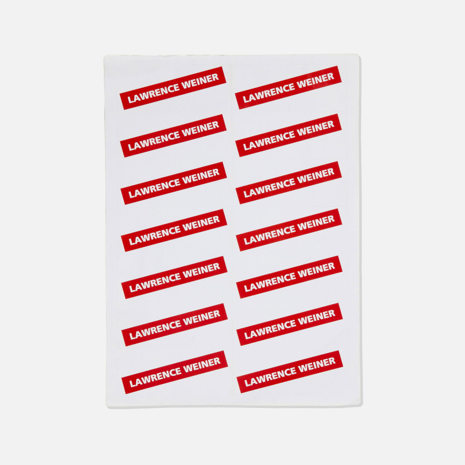 Lawrence Weiner, Stickers (1 of 1)