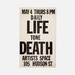 Artists Space, Daily Life Tone Death, Poster