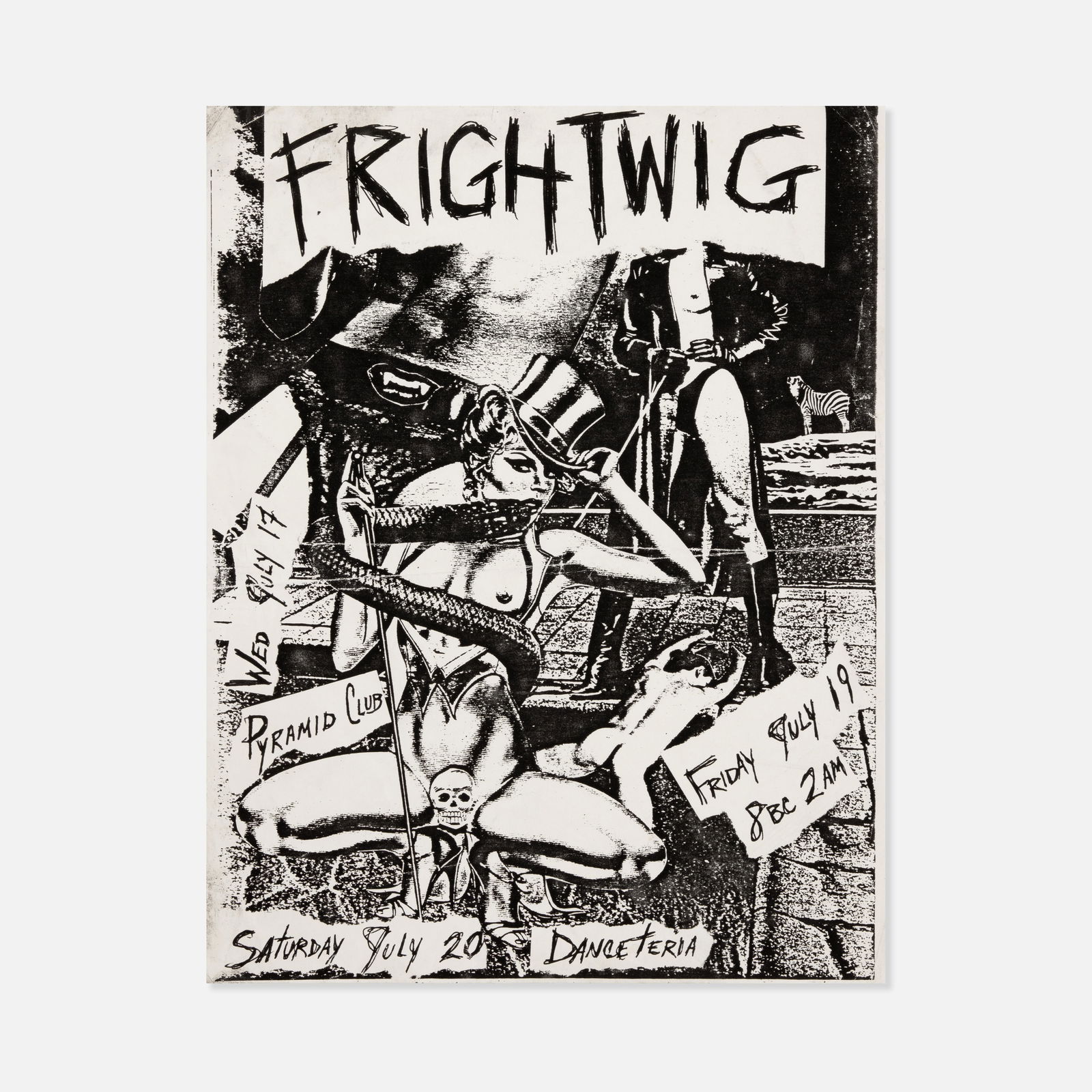 Pyramid, Danceteria, Frightwig, Flyer (1 of 1)