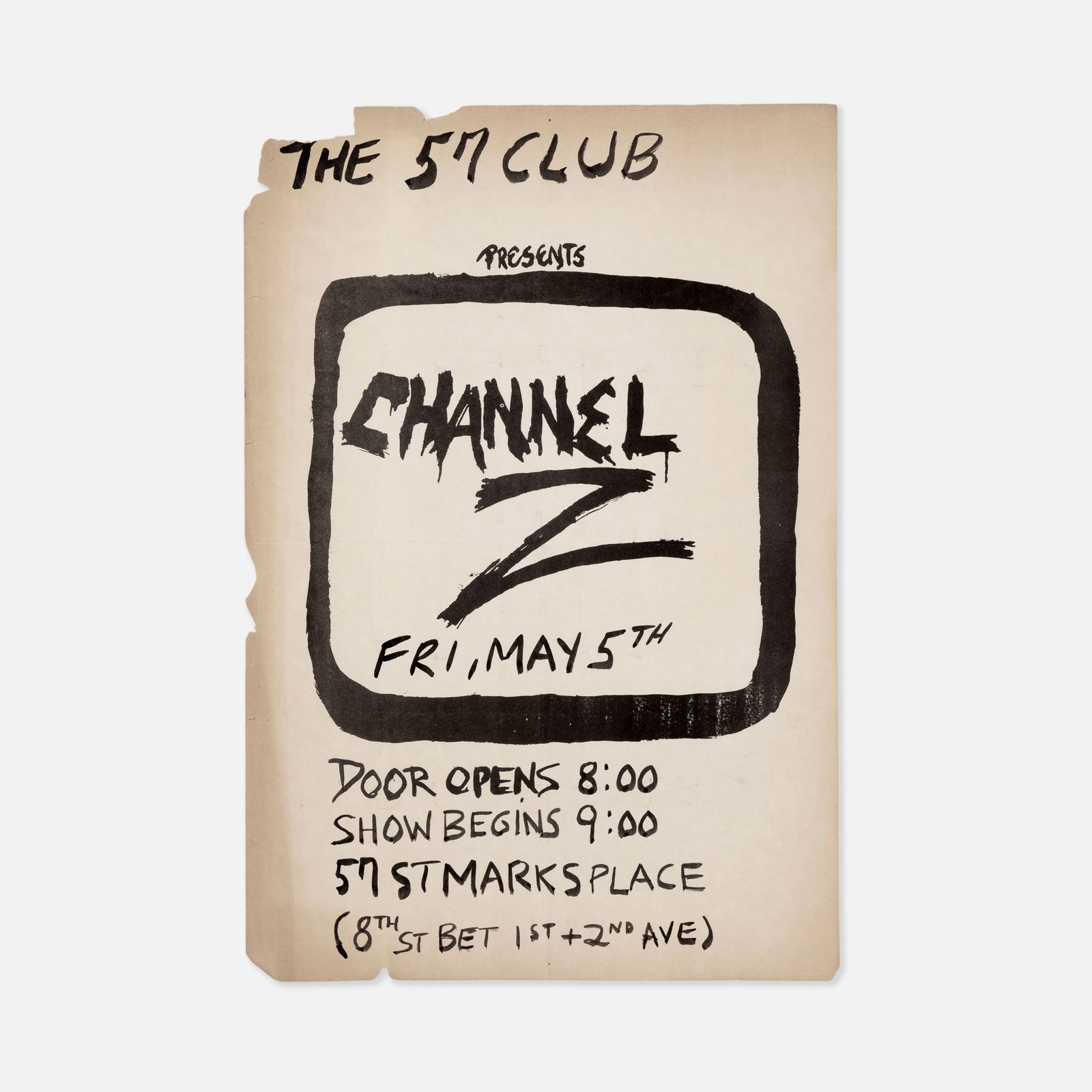 Club 57, Channel Z, Flyer (1 of 1)
