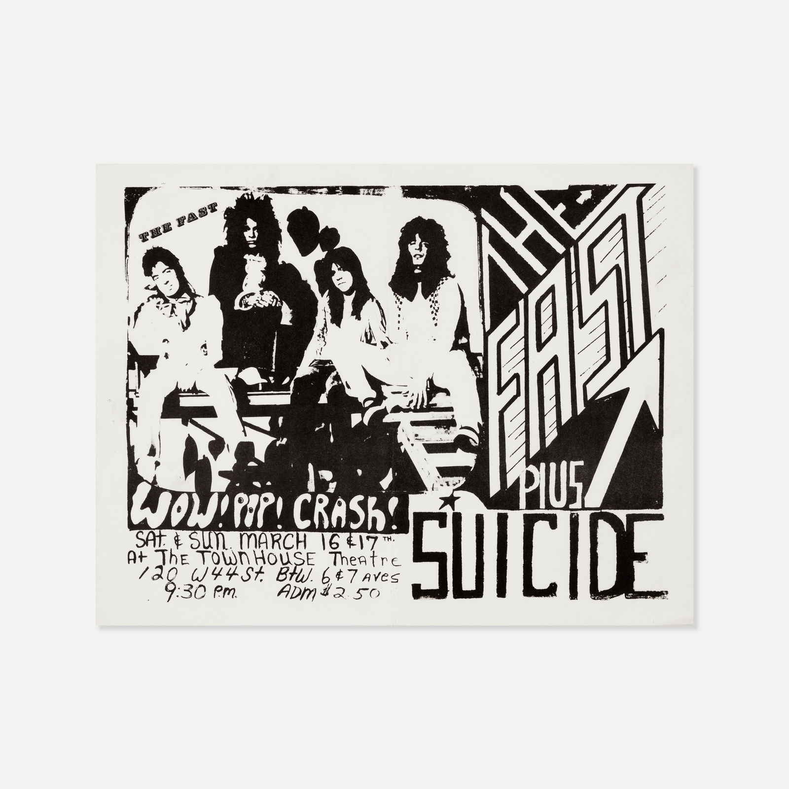 The Townhouse Theatre, The Fast, Suicide, Flyer (1 of 1)
