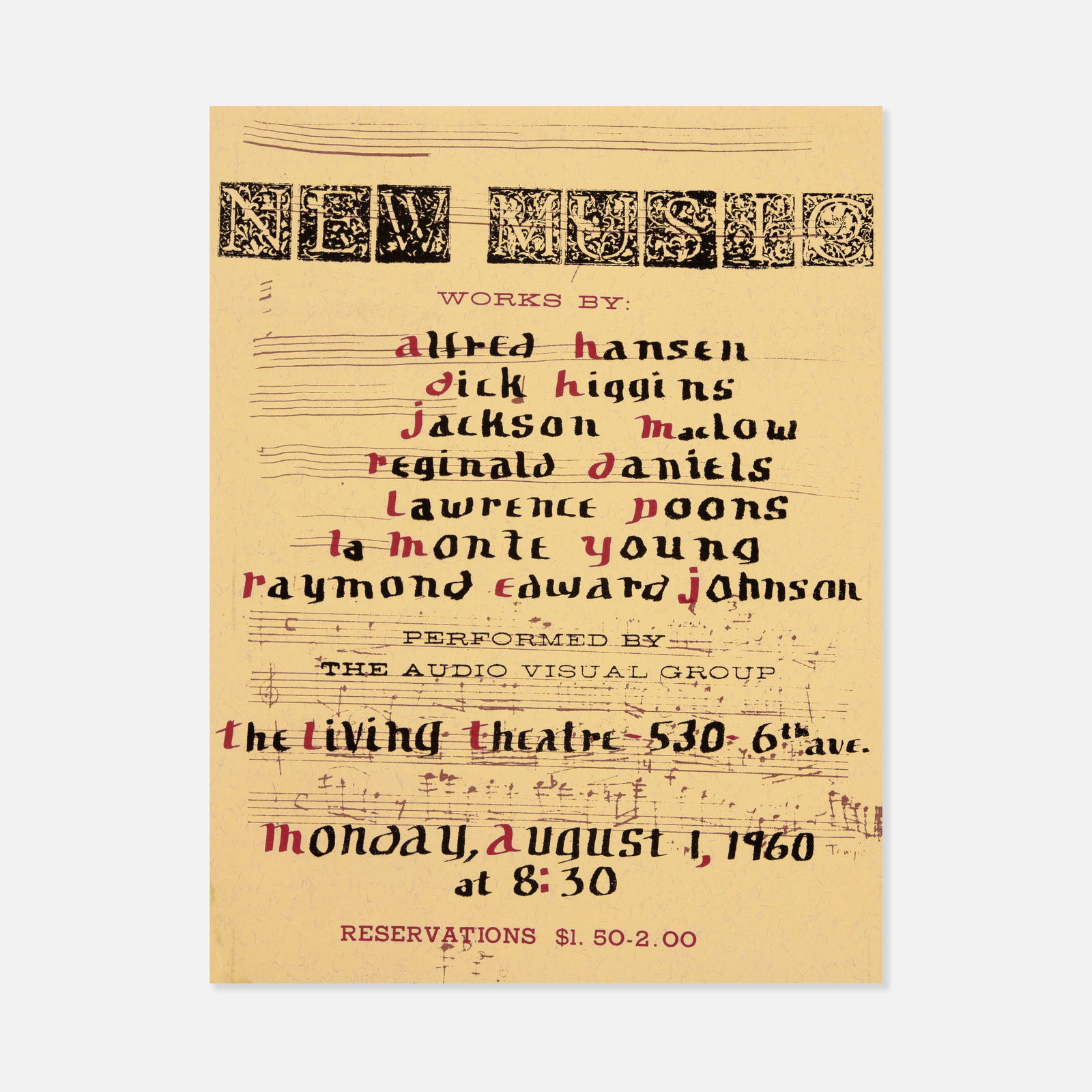 The Living Theatre, New Music, Flyer (1 of 1)