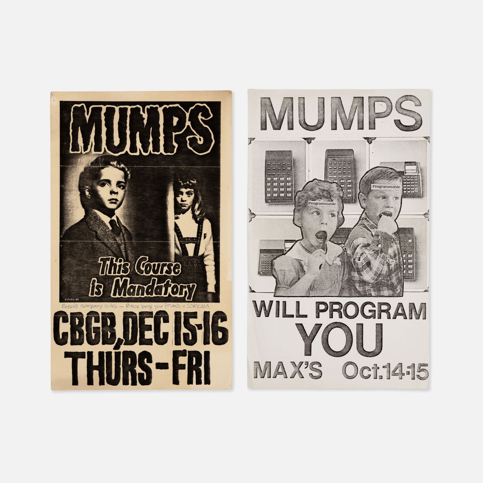 CBGB, Max's Kansas City, Mumps, Two Flyers (1 of 1)